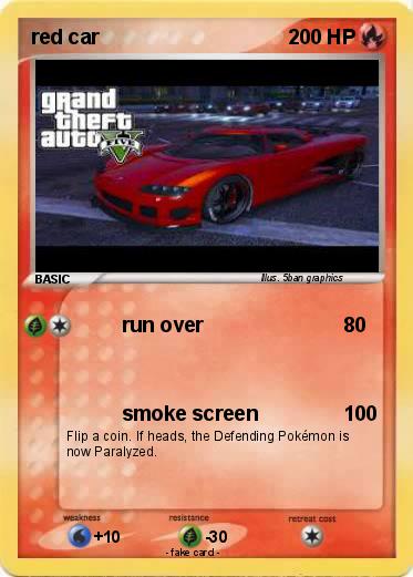 Pokemon red car