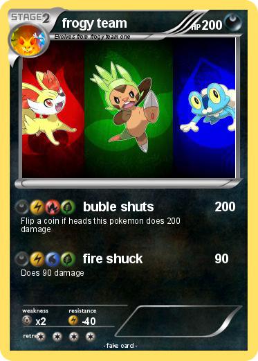 Pokemon frogy team