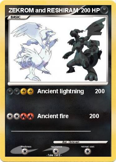 Pokemon ZEKROM and RESHIRAM