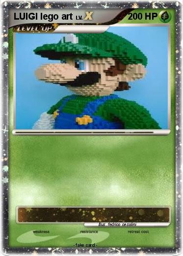 Pokemon LUIGI lego art