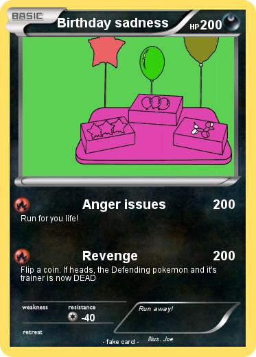 Pokemon Birthday sadness