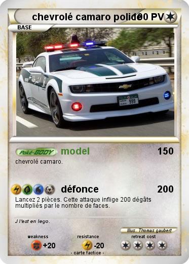 Pokemon chevrolé camaro police