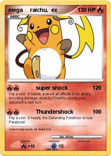 Pokemon mega     raichu.  ex