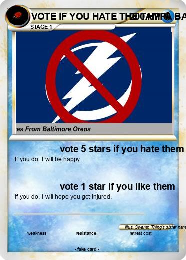 Pokemon VOTE IF YOU HATE THE TAMPA BAY LIGHTNING
