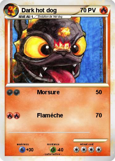Pokemon Dark hot dog