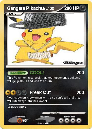 Pokemon Gangsta Pikachu