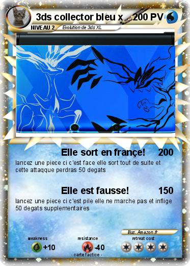 Pokemon 3ds collector bleu x
