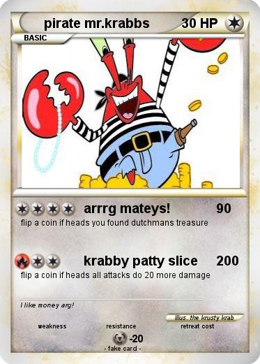 Pokemon pirate mr.krabbs