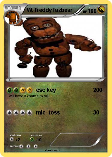 Pokemon W. freddy fazbear