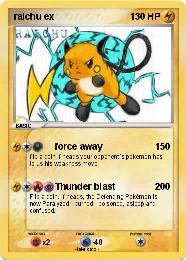 Pokemon raichu ex
