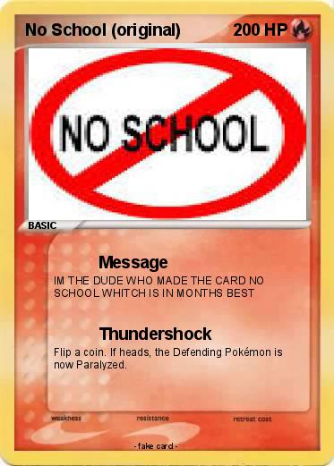 Pokemon No School (original)