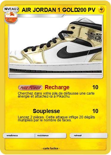 Pokemon AIR JORDAN 1 GOLD