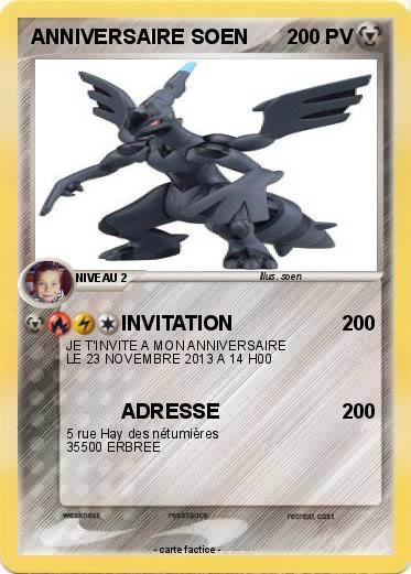 Pokemon ANNIVERSAIRE SOEN