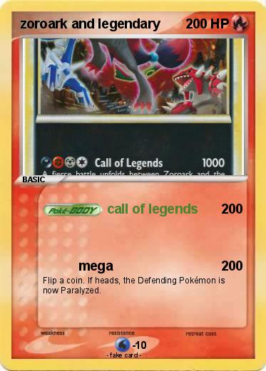 Pokemon zoroark and legendary