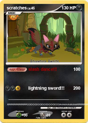 Pokemon scratches