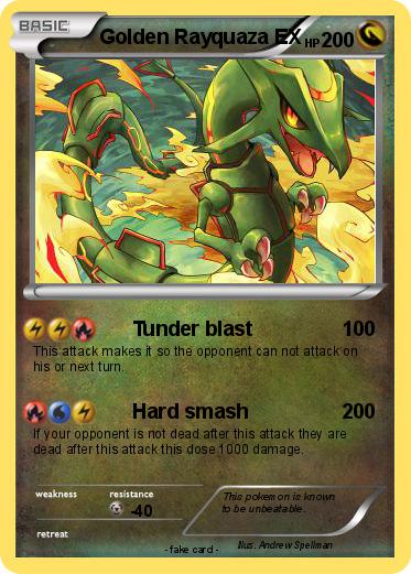 Pokemon Golden Rayquaza EX
