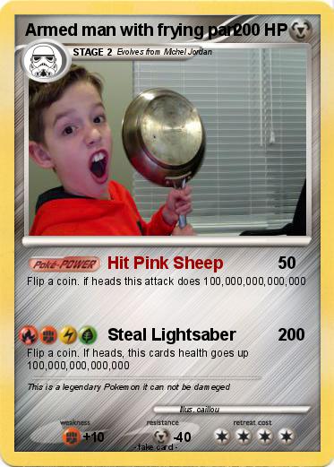 Pokemon Armed man with frying pan