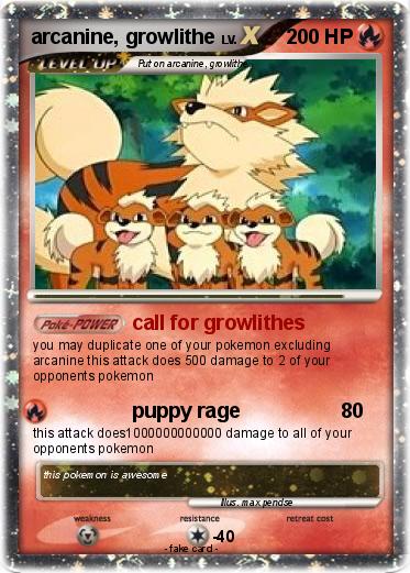 Pokemon arcanine, growlithe