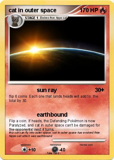 Pokemon cat in outer space