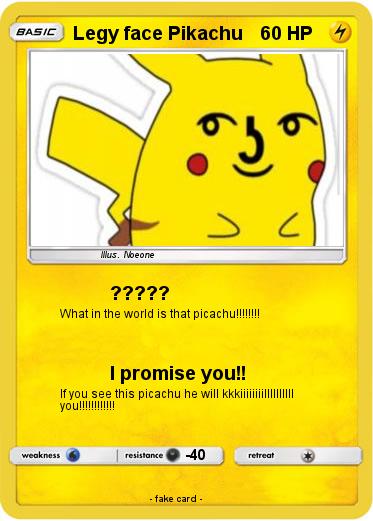 Pokemon Legy face Pikachu