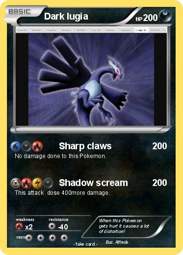 Pokemon Dark lugia
