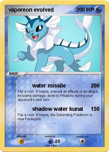 Pokemon vaporeon evolved