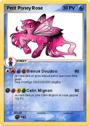 Pokemon Petit Poney Rose
