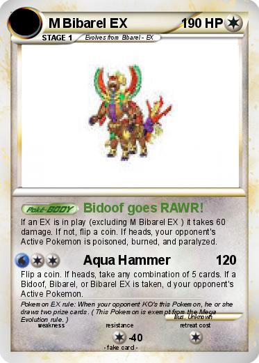 Pokemon M Bibarel EX