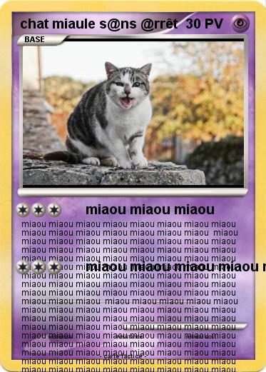 Pokemon chat miaule s@ns @rrêt