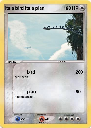 Pokemon its a bird its a plan