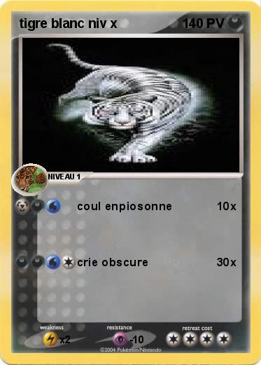 Pokemon tigre blanc niv x
