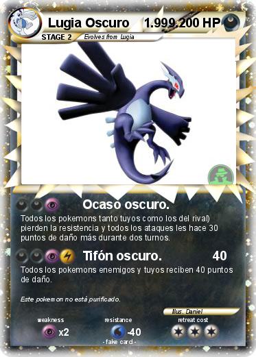 Pokemon Lugia Oscuro    1.999.