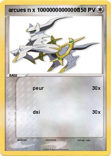 Pokemon arcues n x 10000000000000