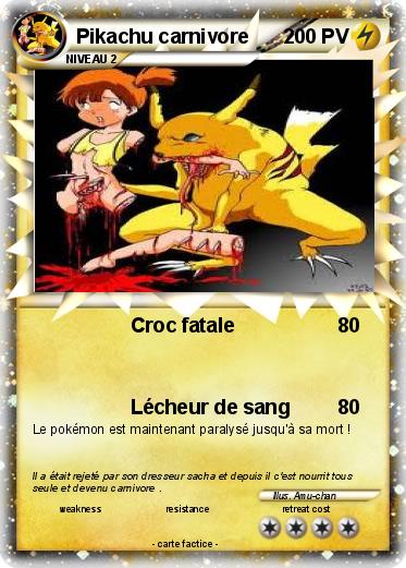Pokemon Pikachu carnivore