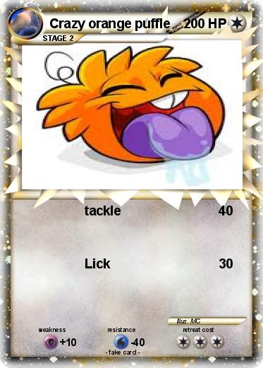 Pokemon Crazy orange puffle