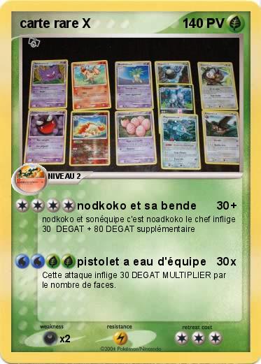 Pokemon carte rare X