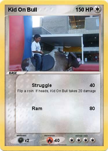 Pokemon Kid On Bull