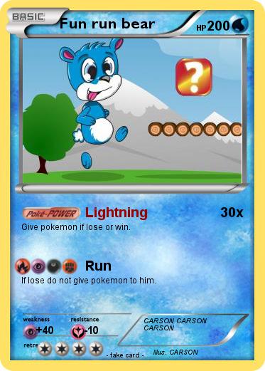 Pokemon Fun run bear