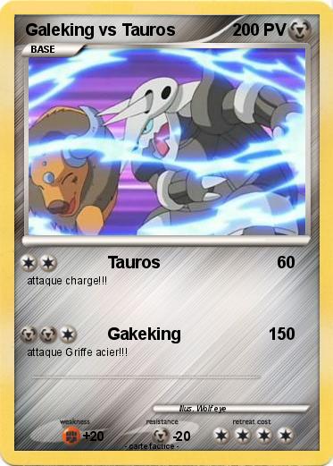 Pokemon Galeking vs Tauros