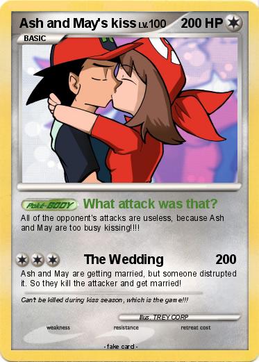 Pokemon Ash and May's kiss.