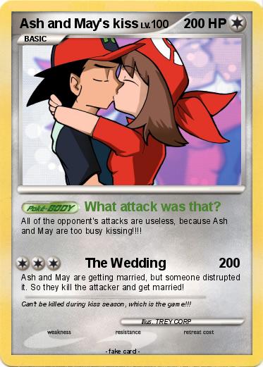 Pokemon Ash and May's kiss