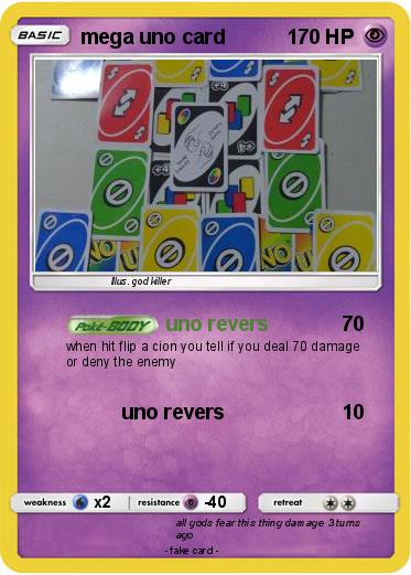Pokemon mega uno card