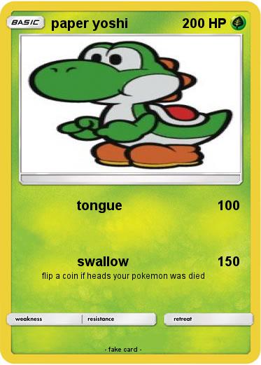 Pokemon paper yoshi