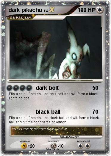 Pokemon dark pikachu