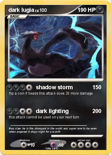 Pokemon dark lugia