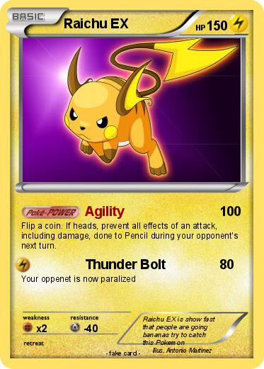 Pokemon Raichu EX