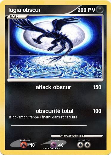 Pokemon lugia obscur