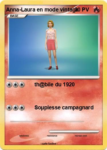 Pokemon Anna-Laura en mode vintage