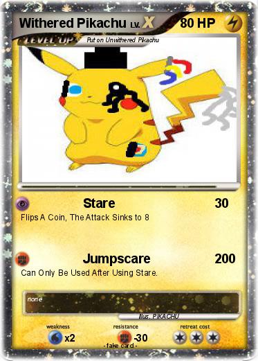 Pokemon Withered Pikachu