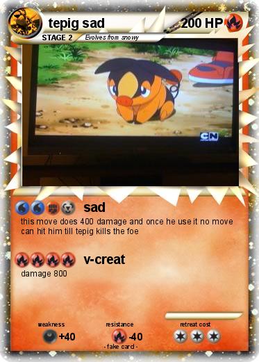Pokemon tepig sad